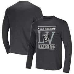 Las Vegas Raiders NFL x Darius Rucker Collection Long Sleeve T-Shirt Heathered Charcoal | Fanatics