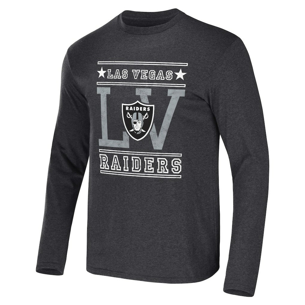 Las Vegas Raiders NFL x Darius Rucker Collection Long Sleeve T-Shirt Heathered Charcoal | Fanatics