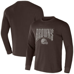 Cleveland Browns NFL x Darius Rucker Collection Long Sleeve Thermal T-Shirt Brown | Fanatics