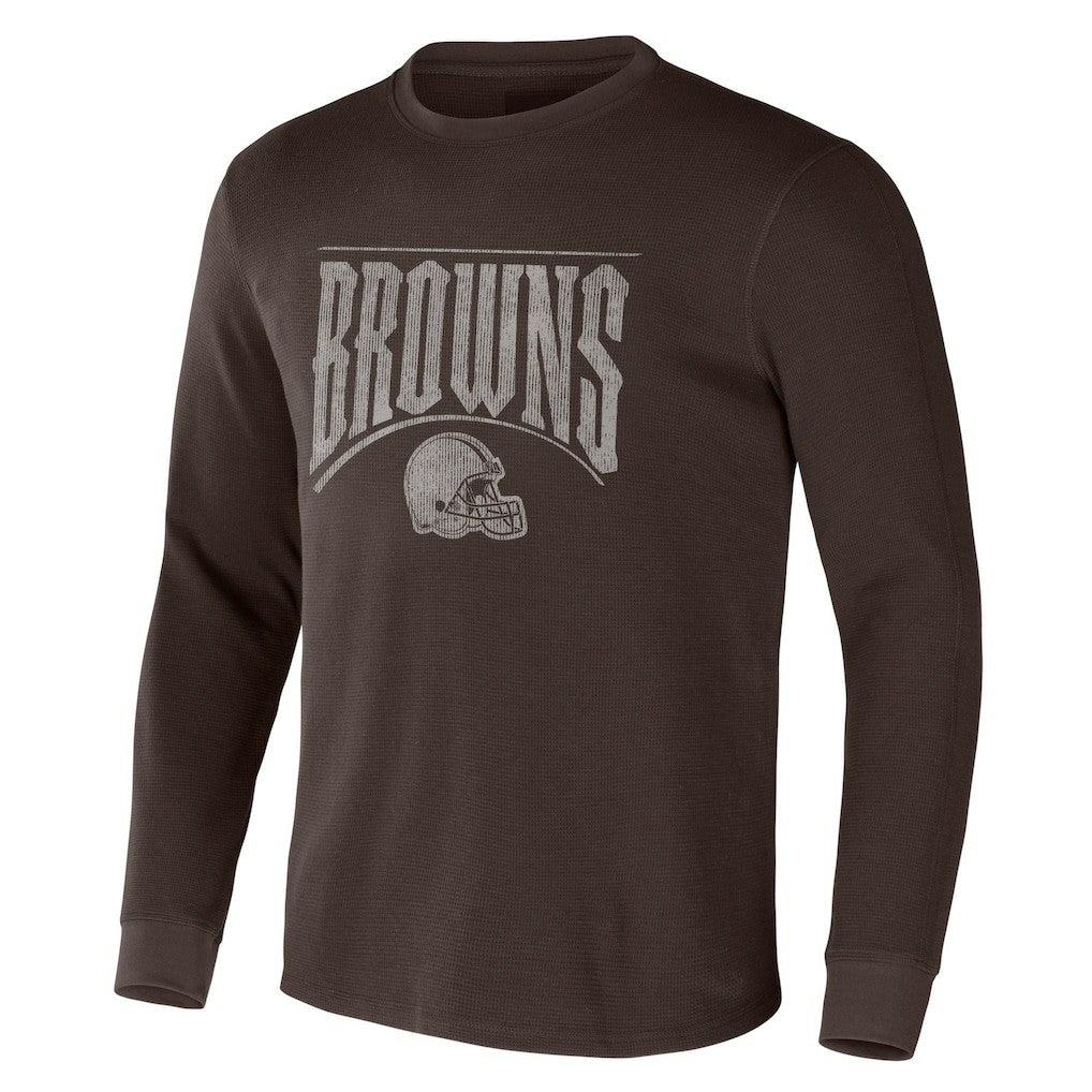 Cleveland Browns NFL x Darius Rucker Collection Long Sleeve Thermal T-Shirt Brown | Fanatics