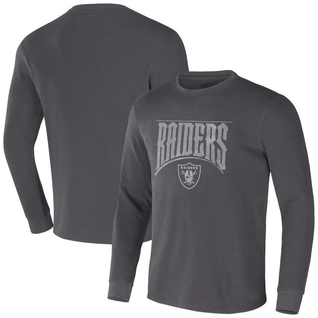 Las Vegas Raiders NFL x Darius Rucker Collection Long Sleeve Thermal T-Shirt Charcoal | Fanatics