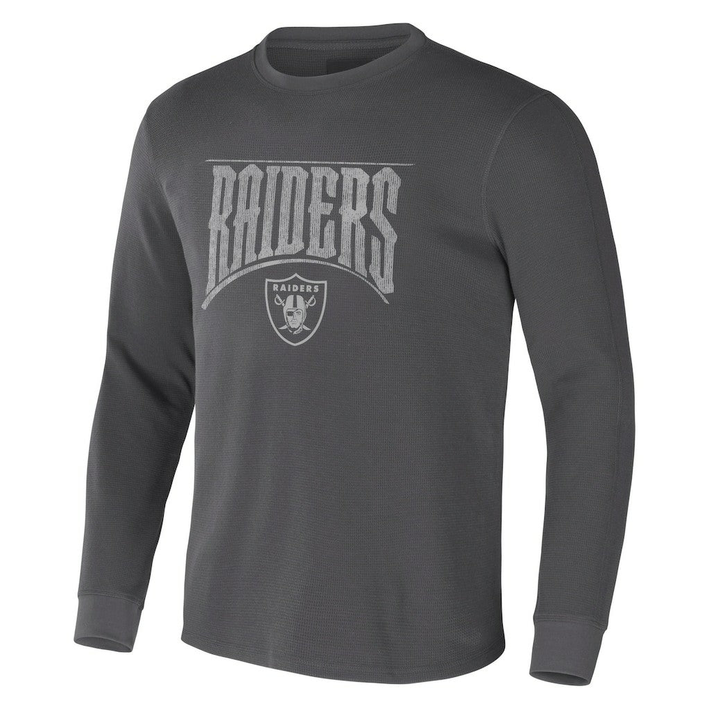 Las Vegas Raiders NFL x Darius Rucker Collection Long Sleeve Thermal T-Shirt Charcoal | Fanatics