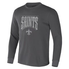 New Orleans Saints NFL x Darius Rucker Collection Long Sleeve Thermal T-Shirt Charcoal | Fanatics