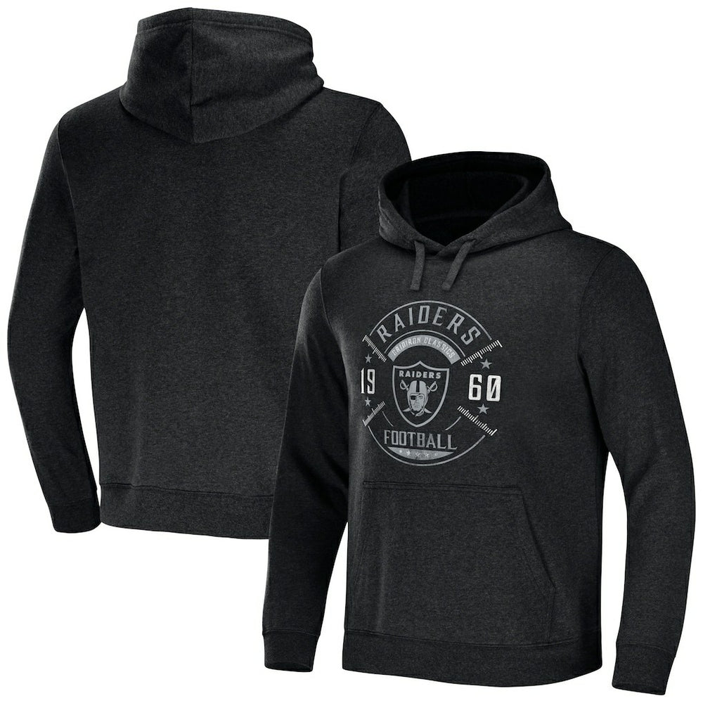 Las Vegas Raiders NFL x Darius Rucker Collection Radar Pullover Hoodie Heather Charcoal | Fanatics