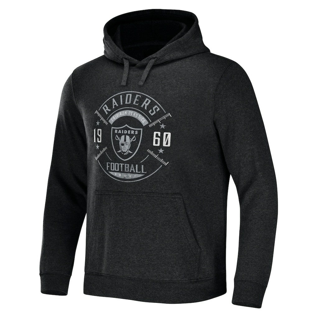 Las Vegas Raiders NFL x Darius Rucker Collection Radar Pullover Hoodie Heather Charcoal | Fanatics