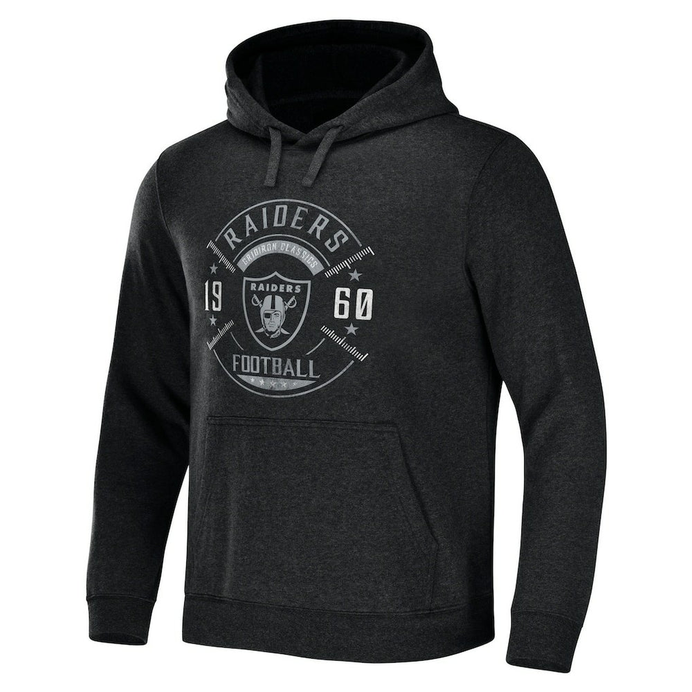 Las Vegas Raiders NFL x Darius Rucker Collection Radar Pullover Hoodie Heather Charcoal | Fanatics