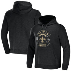 New Orleans Saints NFL x Darius Rucker Collection Radar Pullover Hoodie Heather Charcoal | Fanatics
