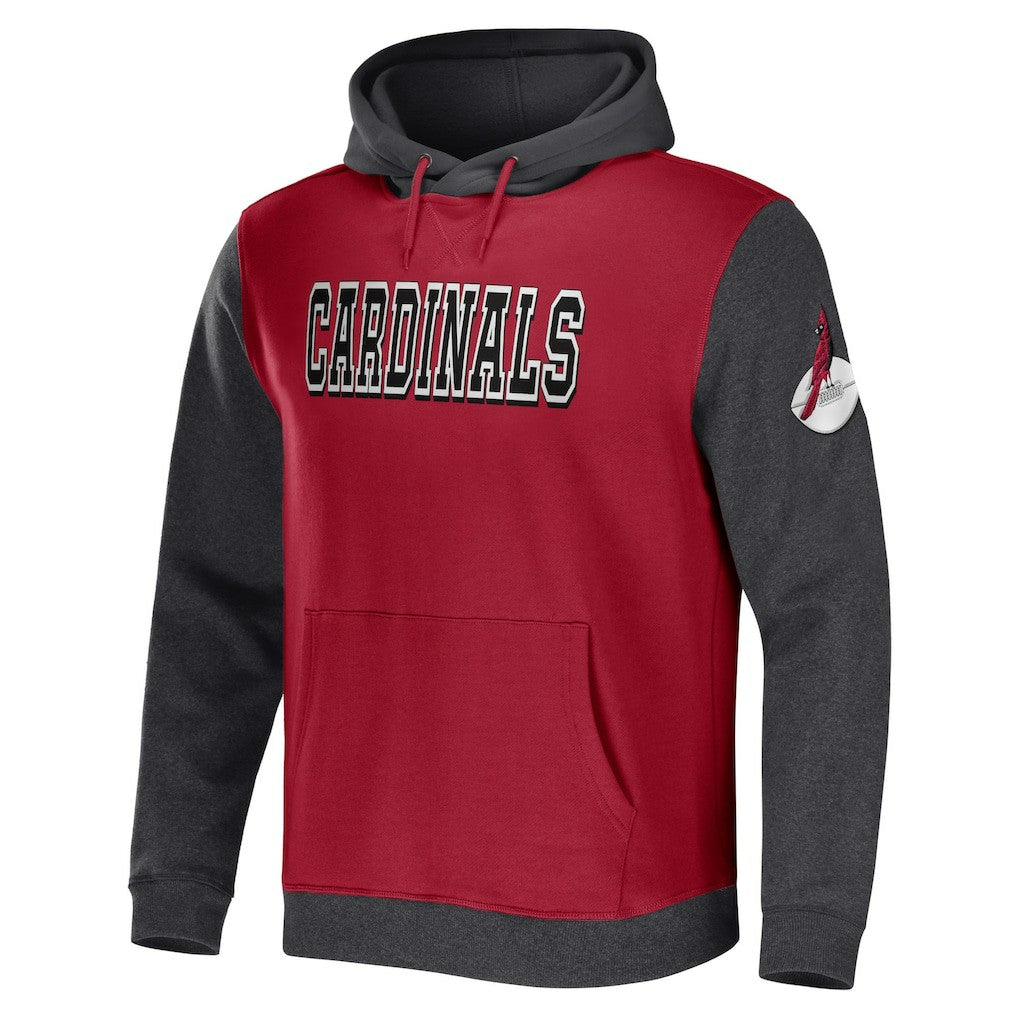 Arizona Cardinals NFL x Darius Rucker Collection Colorblock Pullover Hoodie Cardinal/Charcoal | Fanatics