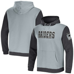Las Vegas Raiders NFL x Darius Rucker Collection Colorblock Pullover Hoodie Gray/Charcoal | Fanatics