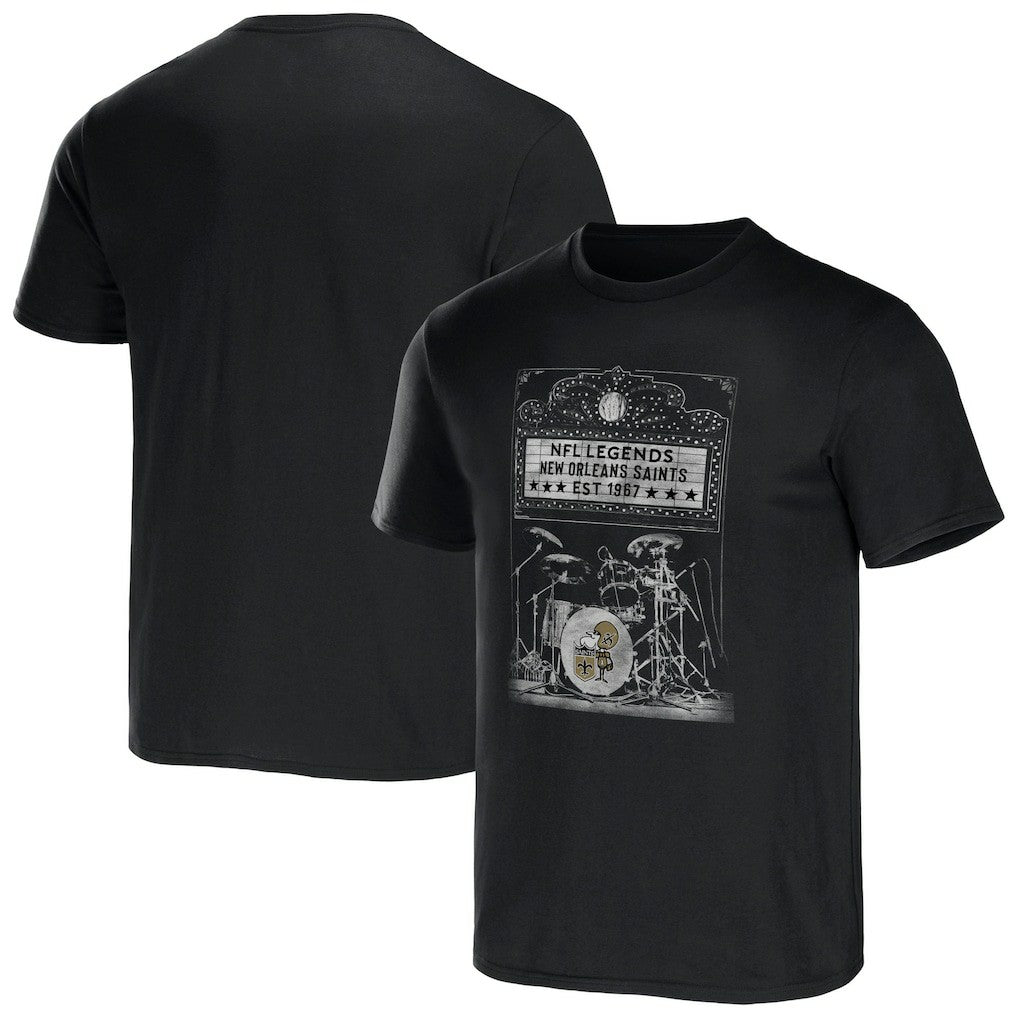 New Orleans Saints NFL x Darius Rucker Collection Band T-Shirt Black | Fanatics