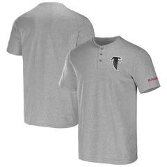Atlanta Falcons NFL x Darius Rucker Collection Henley T-Shirt Heather Gray | Fanatics