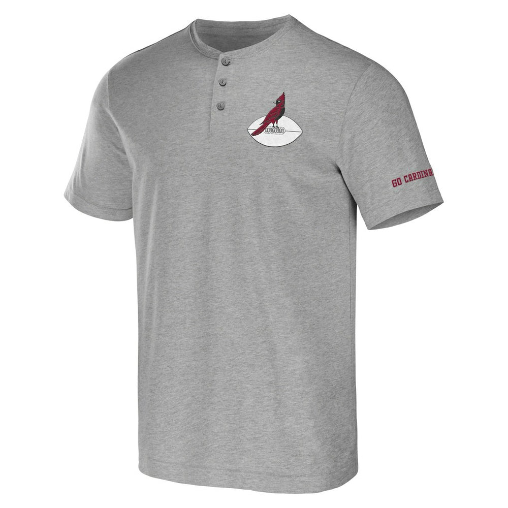 Arizona Cardinals NFL x Darius Rucker Collection Henley T-Shirt Heather Gray | Fanatics