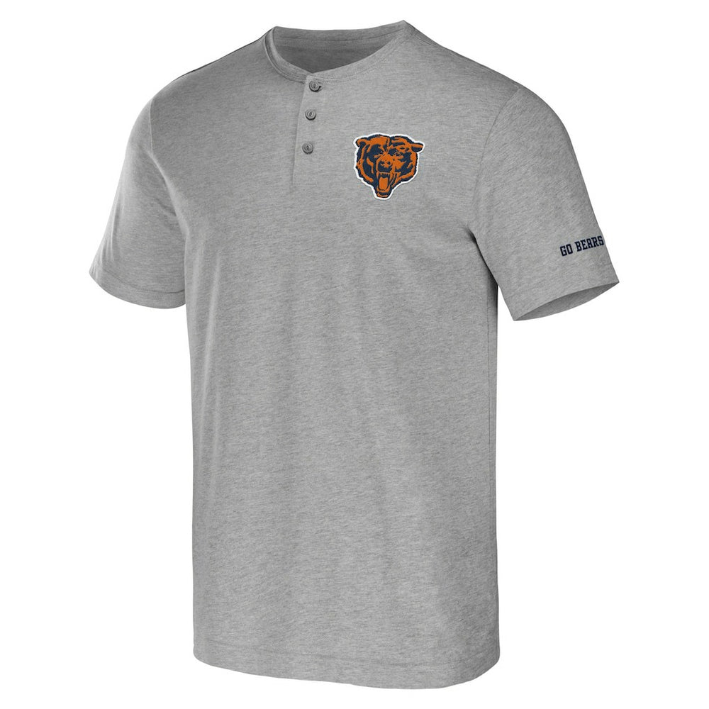 Chicago Bears NFL x Darius Rucker Collection Henley T-Shirt Heather Gray | Fanatics