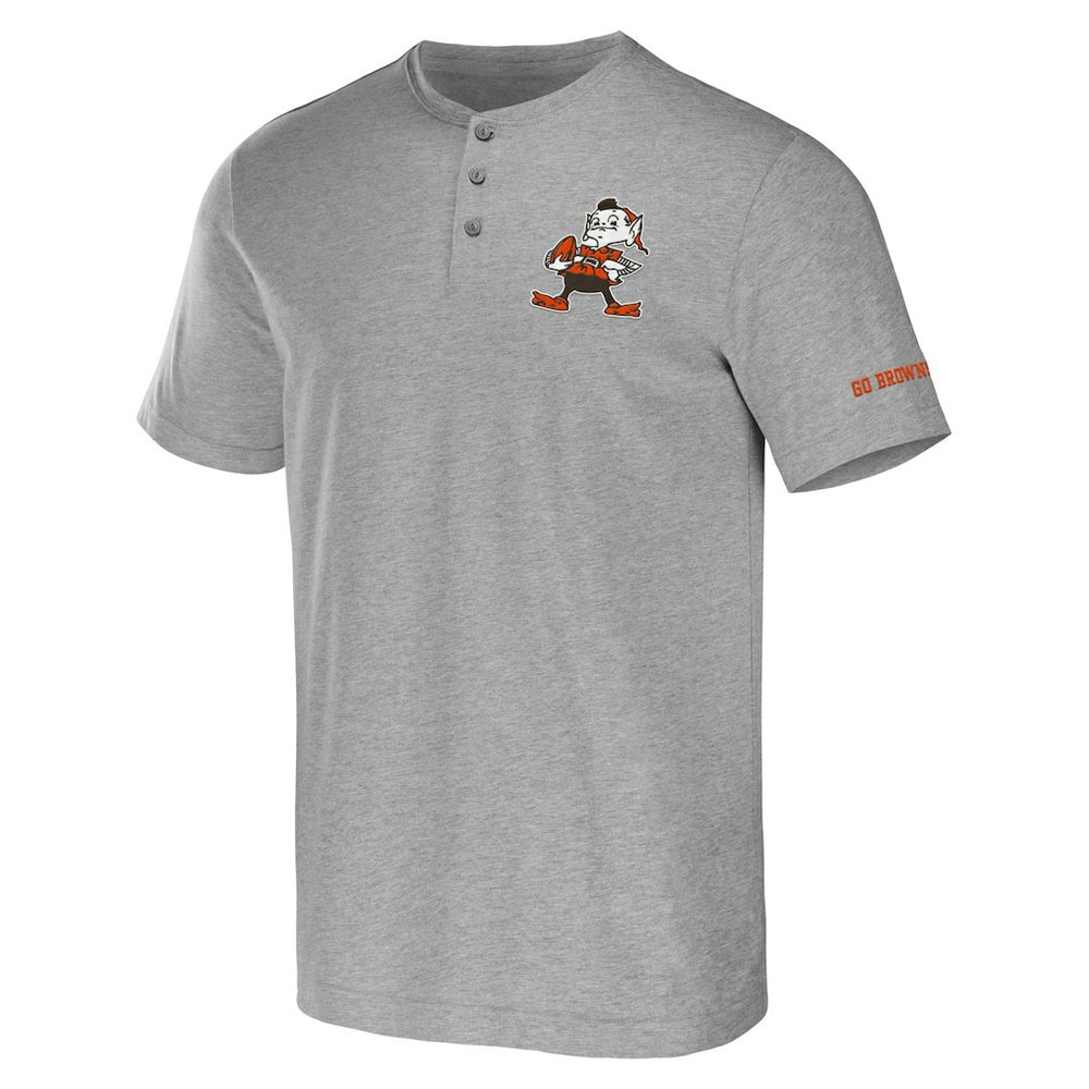Cleveland Browns NFL x Darius Rucker Collection Henley T-Shirt Heather Gray | Fanatics
