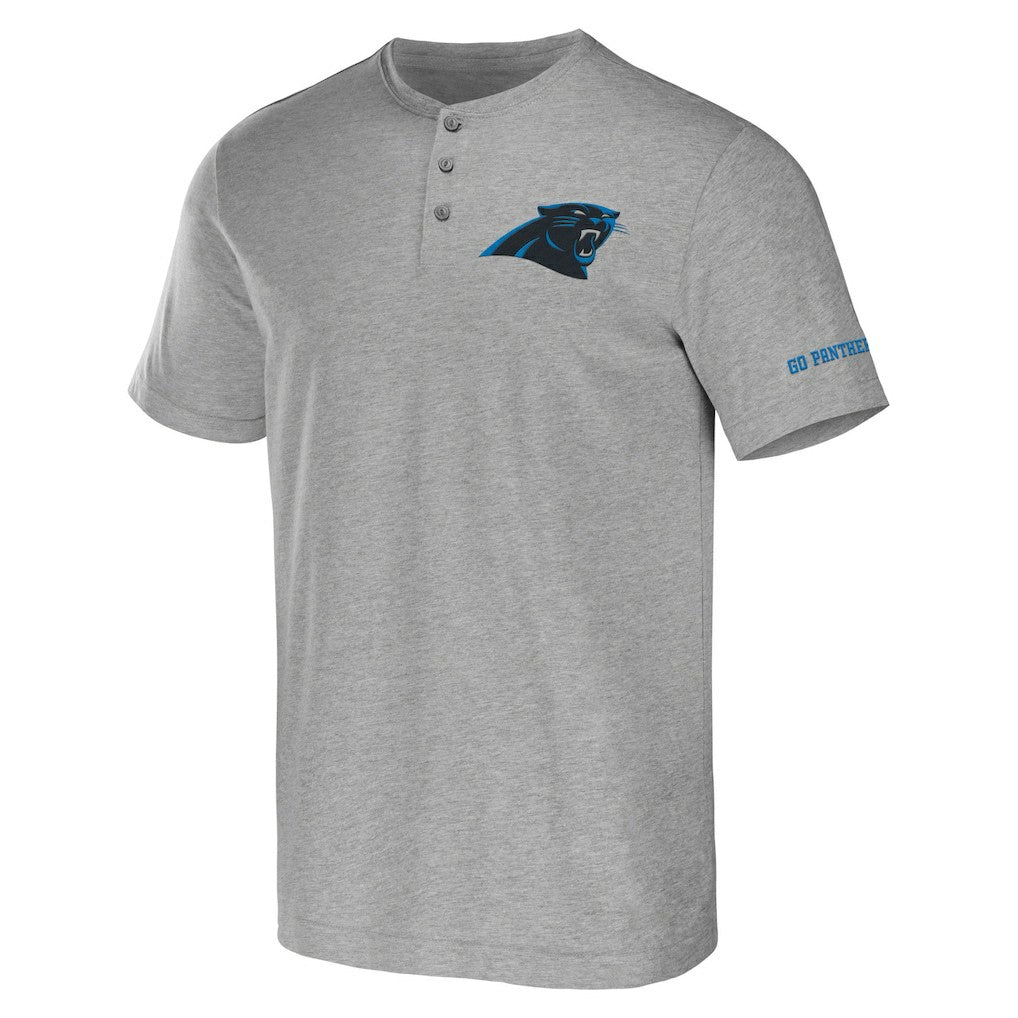 Carolina Panthers NFL x Darius Rucker Collection Henley T-Shirt Heather Gray | Fanatics