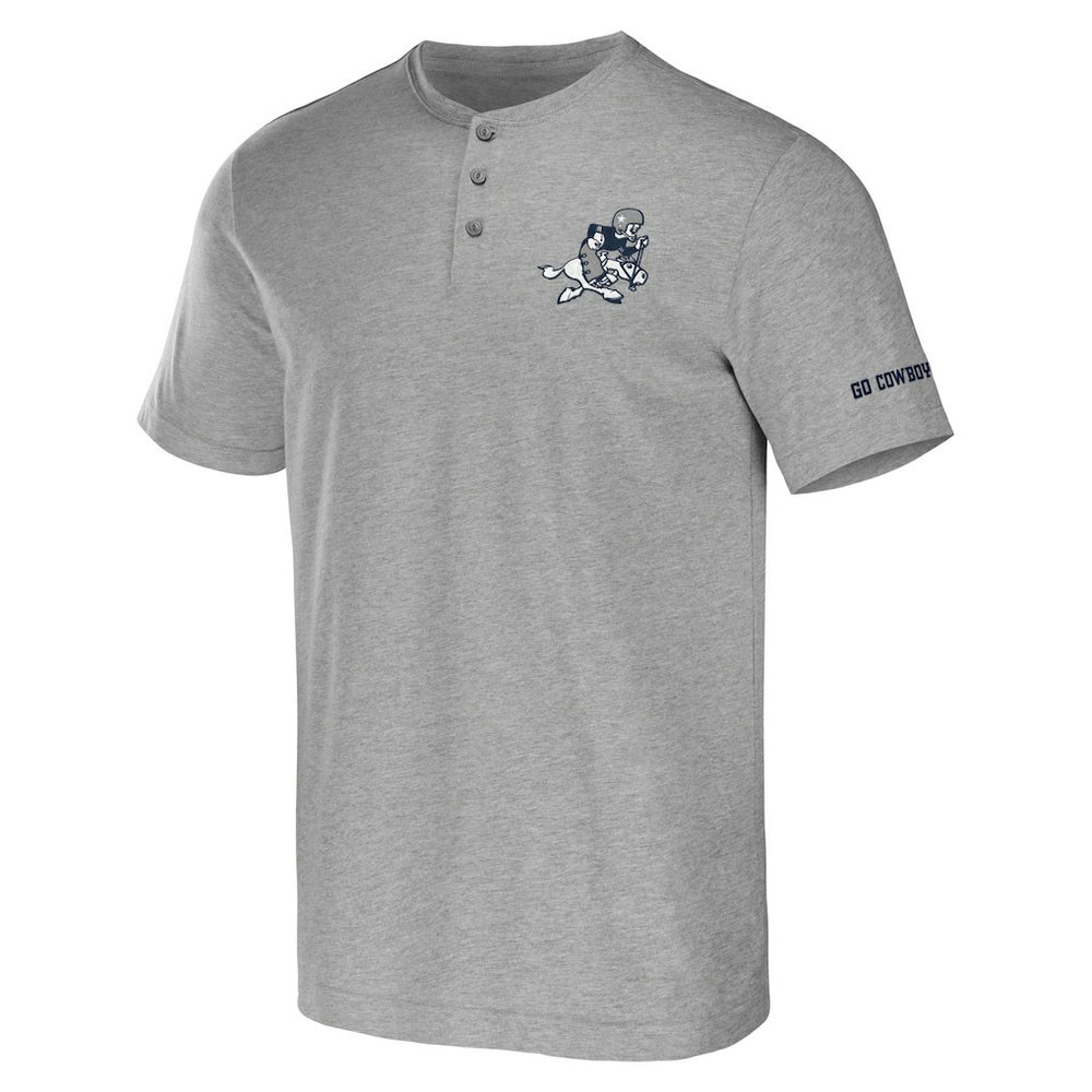 Dallas Cowboys NFL x Darius Rucker Collection Henley T-Shirt Heather Gray | Fanatics