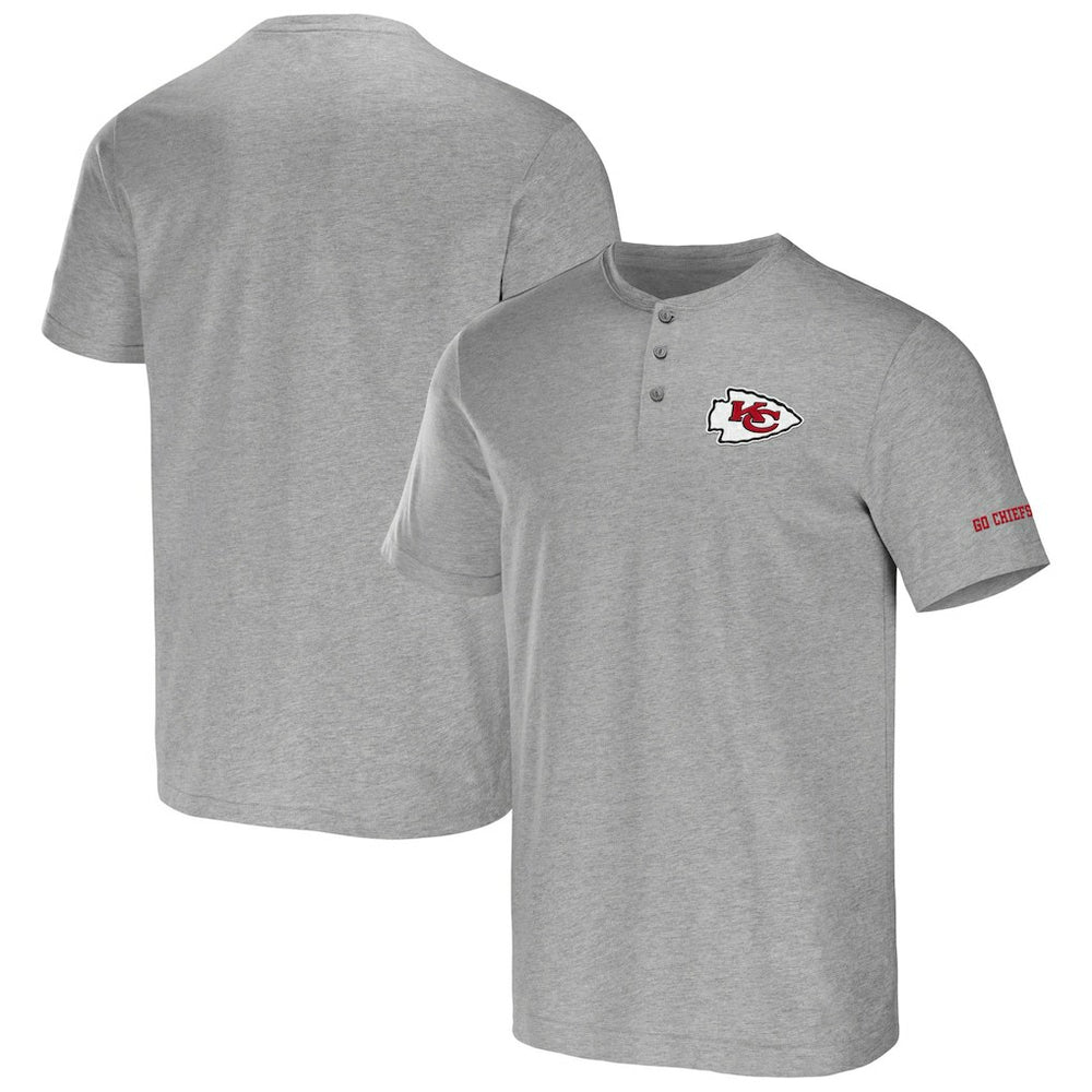 Kansas City Chiefs NFL x Darius Rucker Collection Henley T-Shirt Heather Gray | Fanatics