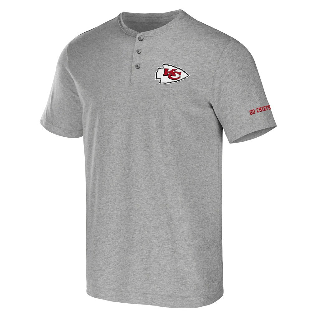 Kansas City Chiefs NFL x Darius Rucker Collection Henley T-Shirt Heather Gray | Fanatics