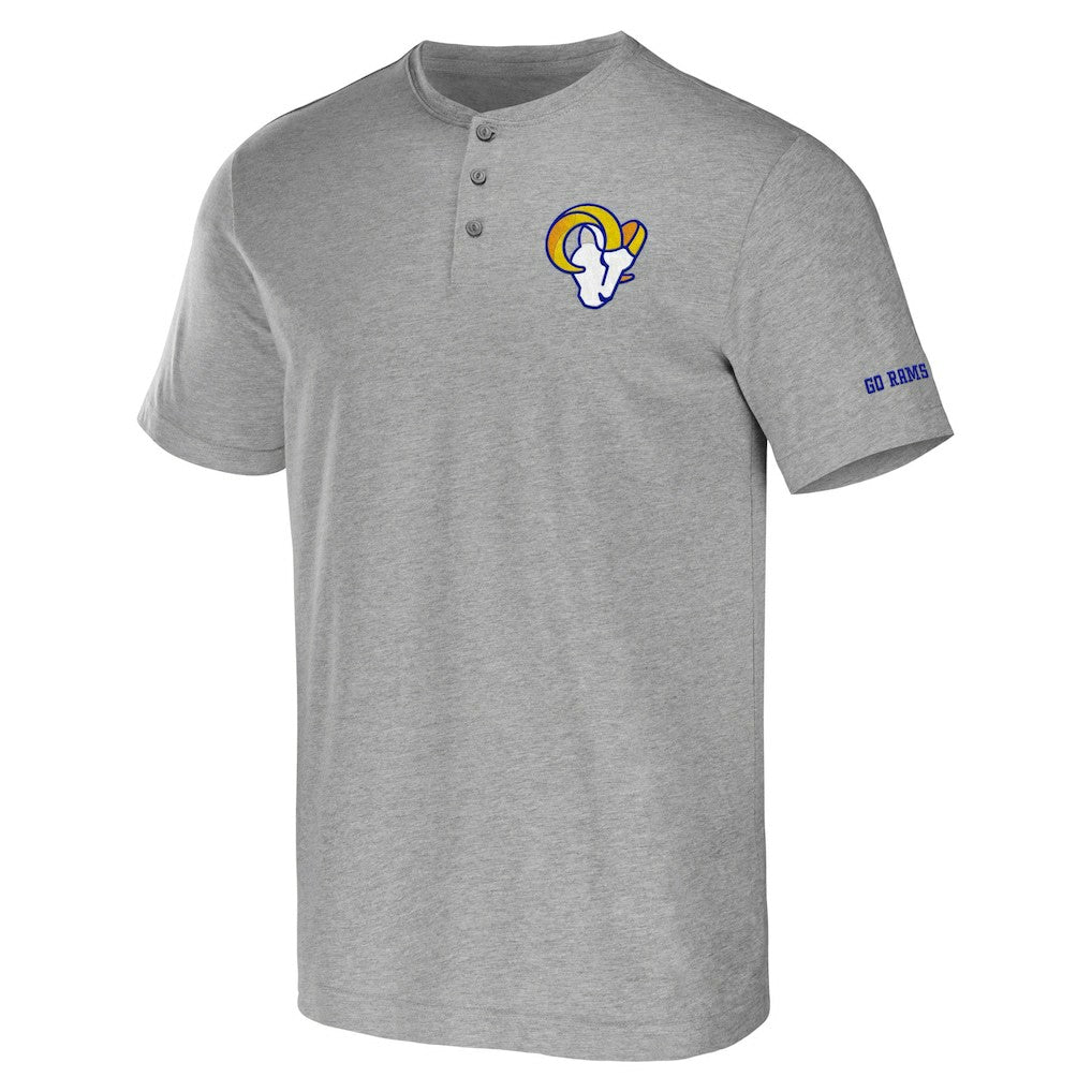 Los Angeles Rams NFL x Darius Rucker Collection Henley T-Shirt Heather Gray | Fanatics