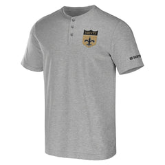 New Orleans Saints NFL x Darius Rucker Collection Henley T-Shirt Heather Gray | Fanatics