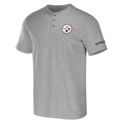 Pittsburgh Steelers NFL x Darius Rucker Collection Henley T-Shirt Heather Gray | Fanatics