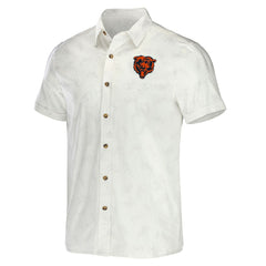 Chicago Bears NFL x Darius Rucker Collection Woven Button-Up T-Shirt White | Fanatics