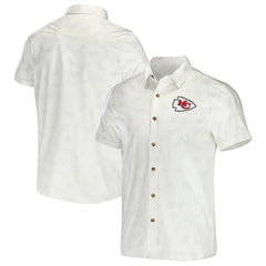 Kansas City Chiefs NFL x Darius Rucker Collection Woven Button-Up T-Shirt White | Fanatics