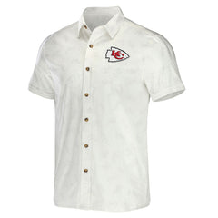 Kansas City Chiefs NFL x Darius Rucker Collection Woven Button-Up T-Shirt White | Fanatics