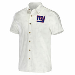 New York Giants NFL x Darius Rucker Collection Woven Button-Up T-Shirt White | Fanatics