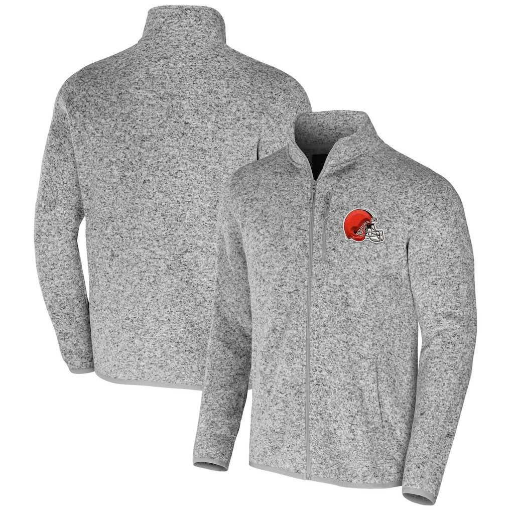 Cleveland Browns NFL x Darius Rucker Collection Fleece Full-Zip Jacket Heather Gray | Fanatics