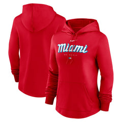 Miami Marlins Nike Women's City Connect Pregame Performance Pullover Hoodie - MLB