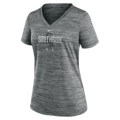 Chicago White Sox Nike Women's City Connect Velocity Practice Performance V-Neck T-Shirt - MLB