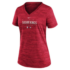 Miami Marlins Nike Women's City Connect Velocity Practice Performance V-Neck T-Shirt - MLB