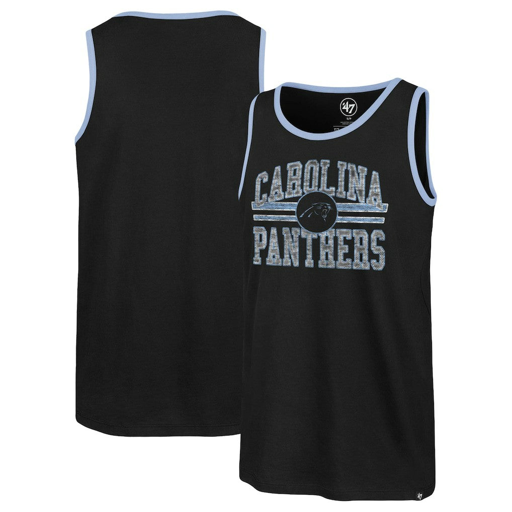Carolina Panthers '47 Winger Franklin Tank Top Black | 47 brand