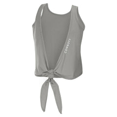 Dallas Cowboys WEAR by Erin Andrews Women's Open Back Twist Tie Tank Top Gray | NFL