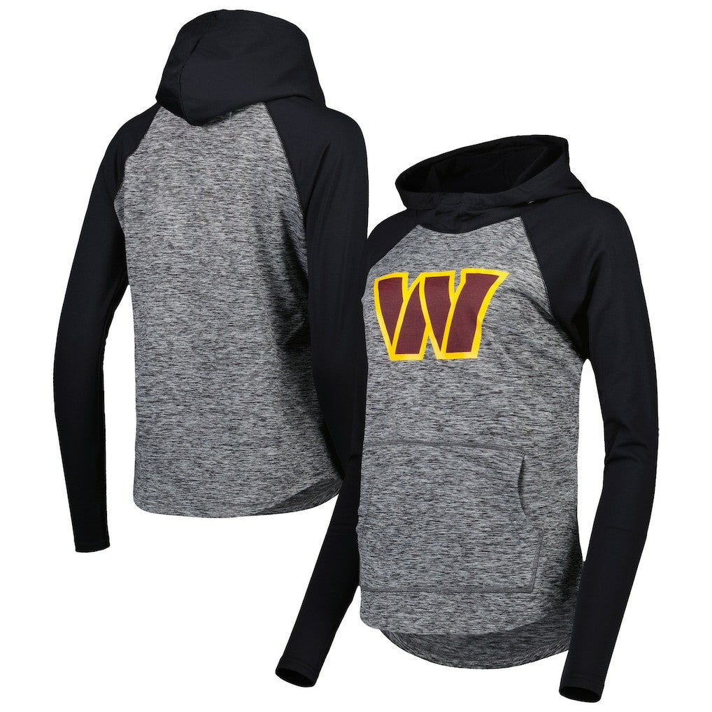 Washington Commanders G-III 4Her by Carl Banks Women's Championship Ring Raglan Pullover Hoodie Heathered Gray/Black | NFL