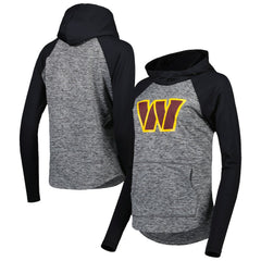 Washington Commanders G-III 4Her by Carl Banks Women's Championship Ring Raglan Pullover Hoodie Heathered Gray/Black | NFL