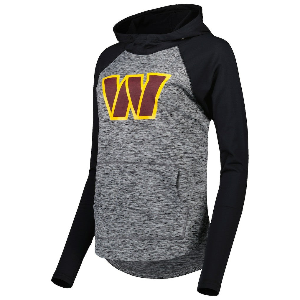 Washington Commanders G-III 4Her by Carl Banks Women's Championship Ring Raglan Pullover Hoodie Heathered Gray/Black | NFL