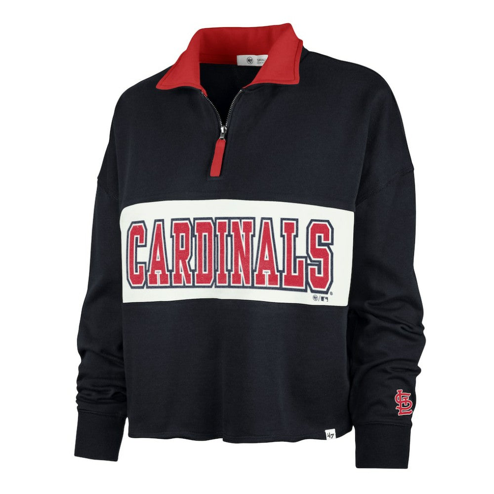 St. Louis Cardinals '47 Women's Remi Quarter-Zip Cropped Top - MLB