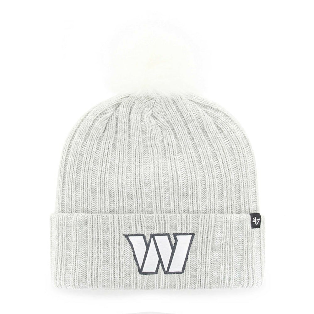 Washington Commanders '47 Women's Koda Cuffed Knit Hat with Pom Gray | 47 brand