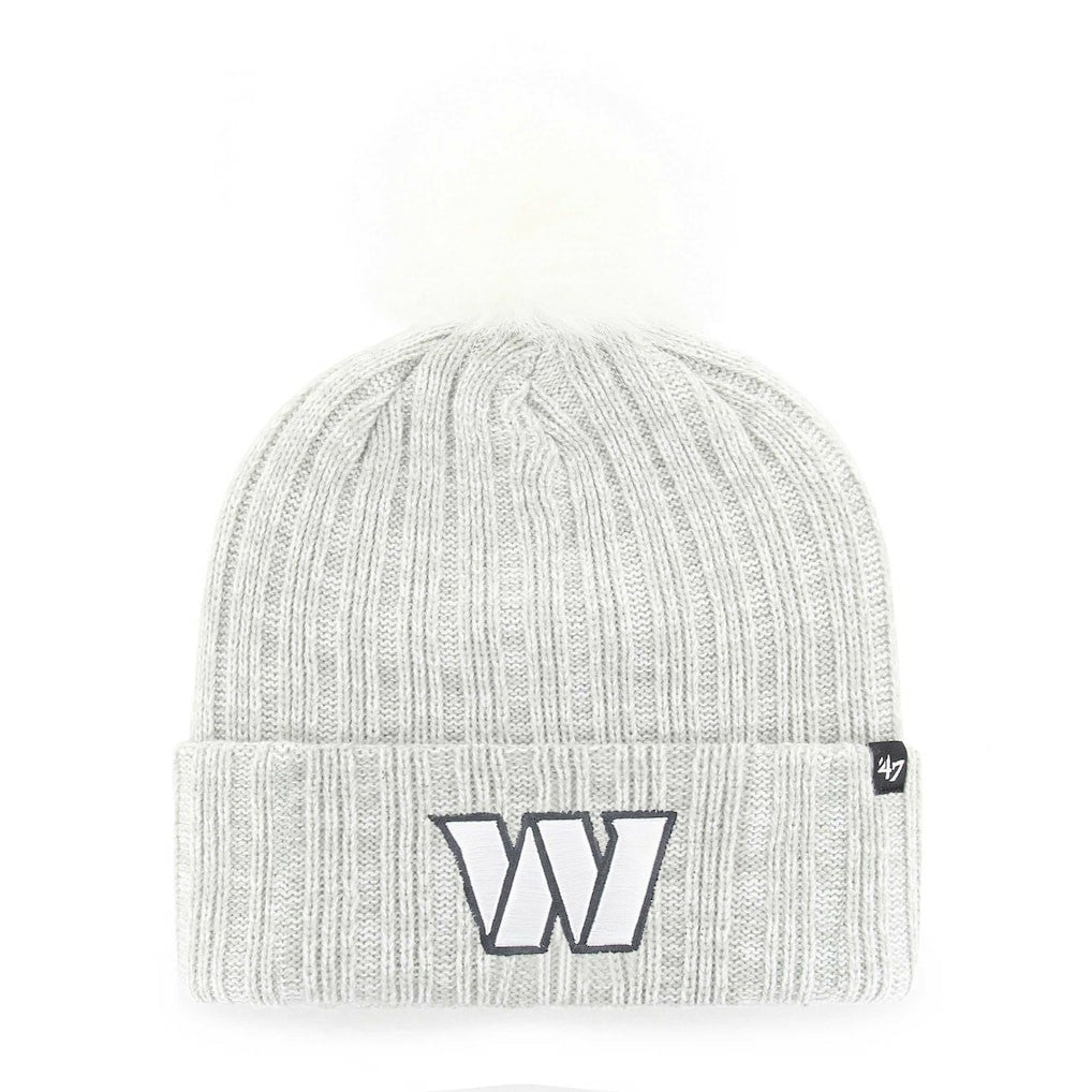Washington Commanders '47 Women's Koda Cuffed Knit Hat with Pom Gray | 47 brand
