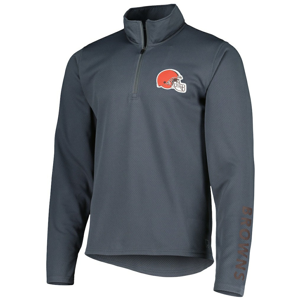 Cleveland Browns MSX by Michael Strahan Half-Zip Pullover Charcoal | NFL