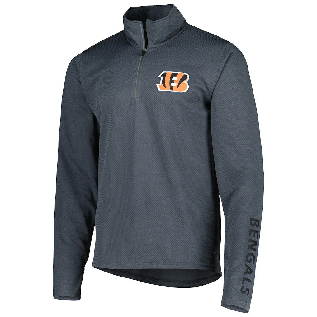 Cincinnati Bengals MSX by Michael Strahan Half-Zip Pullover Charcoal | NFL