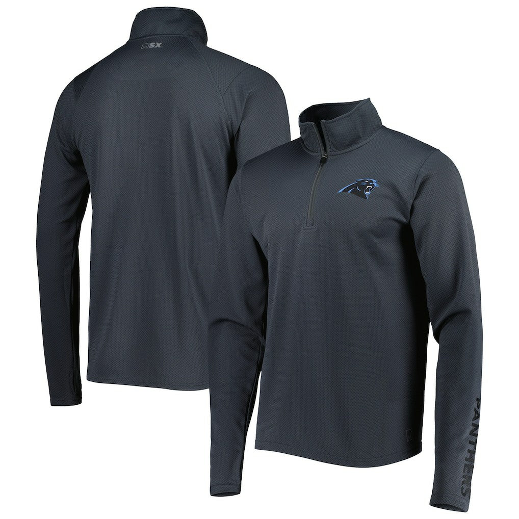 Carolina Panthers MSX by Michael Strahan Half-Zip Pullover Charcoal | NFL