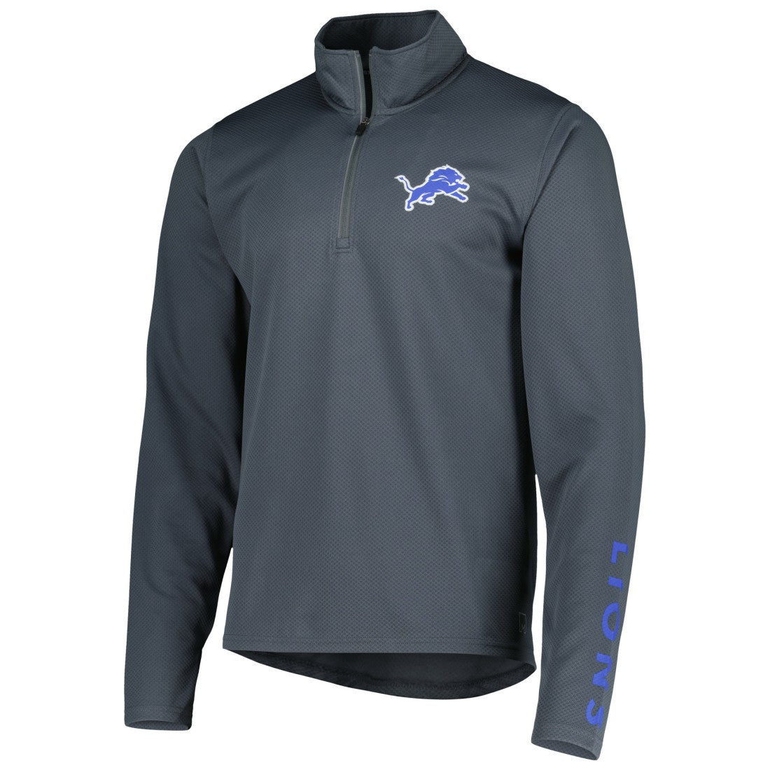 Detroit Lions MSX by Michael Strahan Half-Zip Pullover Charcoal | NFL