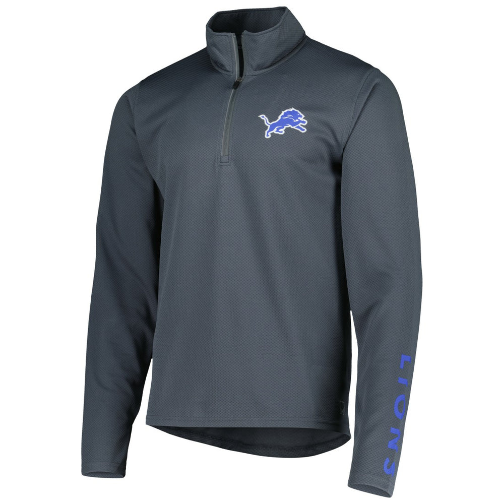 Detroit Lions MSX by Michael Strahan Half-Zip Pullover Charcoal | NFL