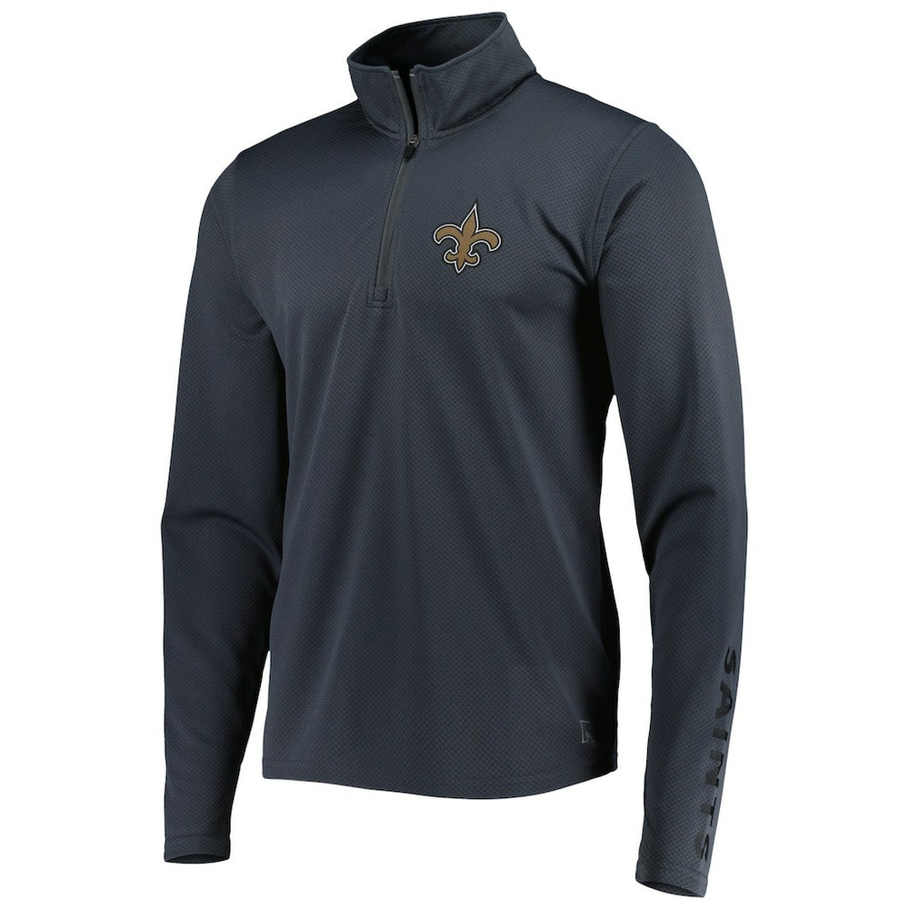 New Orleans Saints MSX by Michael Strahan Half-Zip Pullover Charcoal | NFL