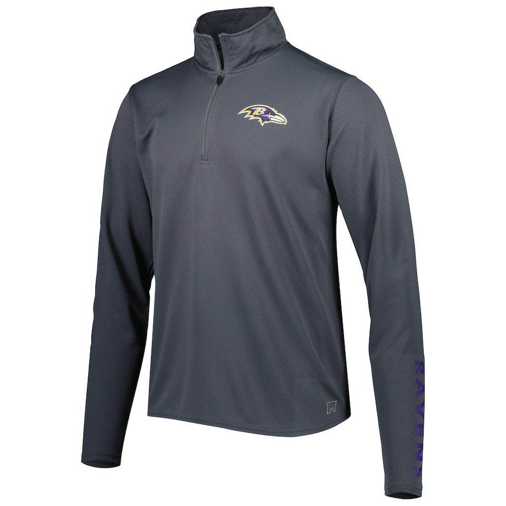 Baltimore Ravens MSX by Michael Strahan Half-Zip Pullover Charcoal | NFL