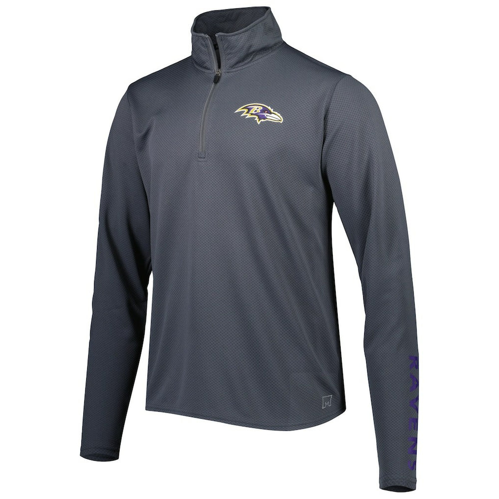 Baltimore Ravens MSX by Michael Strahan Half-Zip Pullover Charcoal | NFL