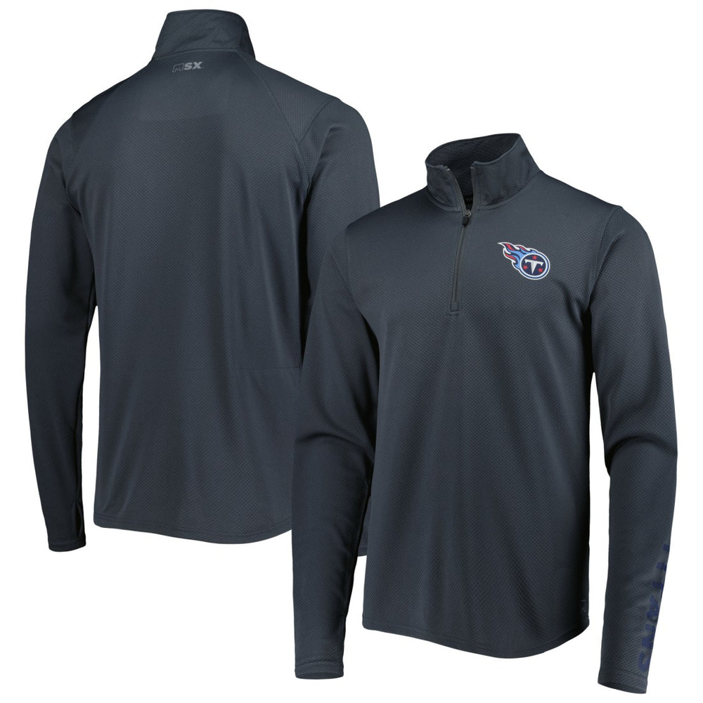 Tennessee Titans MSX by Michael Strahan Half-Zip Pullover Charcoal | NFL